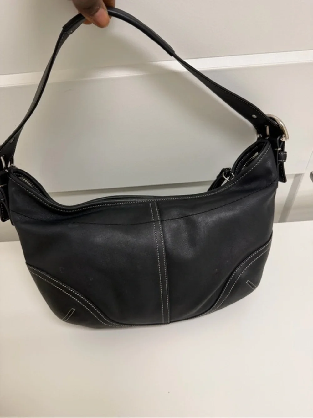 Vintage Coach SoHo Y2K 9464 Black Leather Shoulder Bag